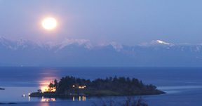 Moonrise over Vancouver