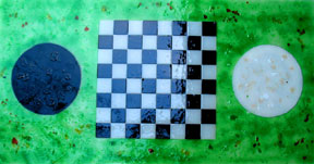 Yin & Yang Playing Chess on the Green Grass